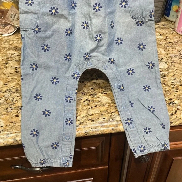 Carter's Blue Floral One Piece - 18 Months - Picture 3 of 9